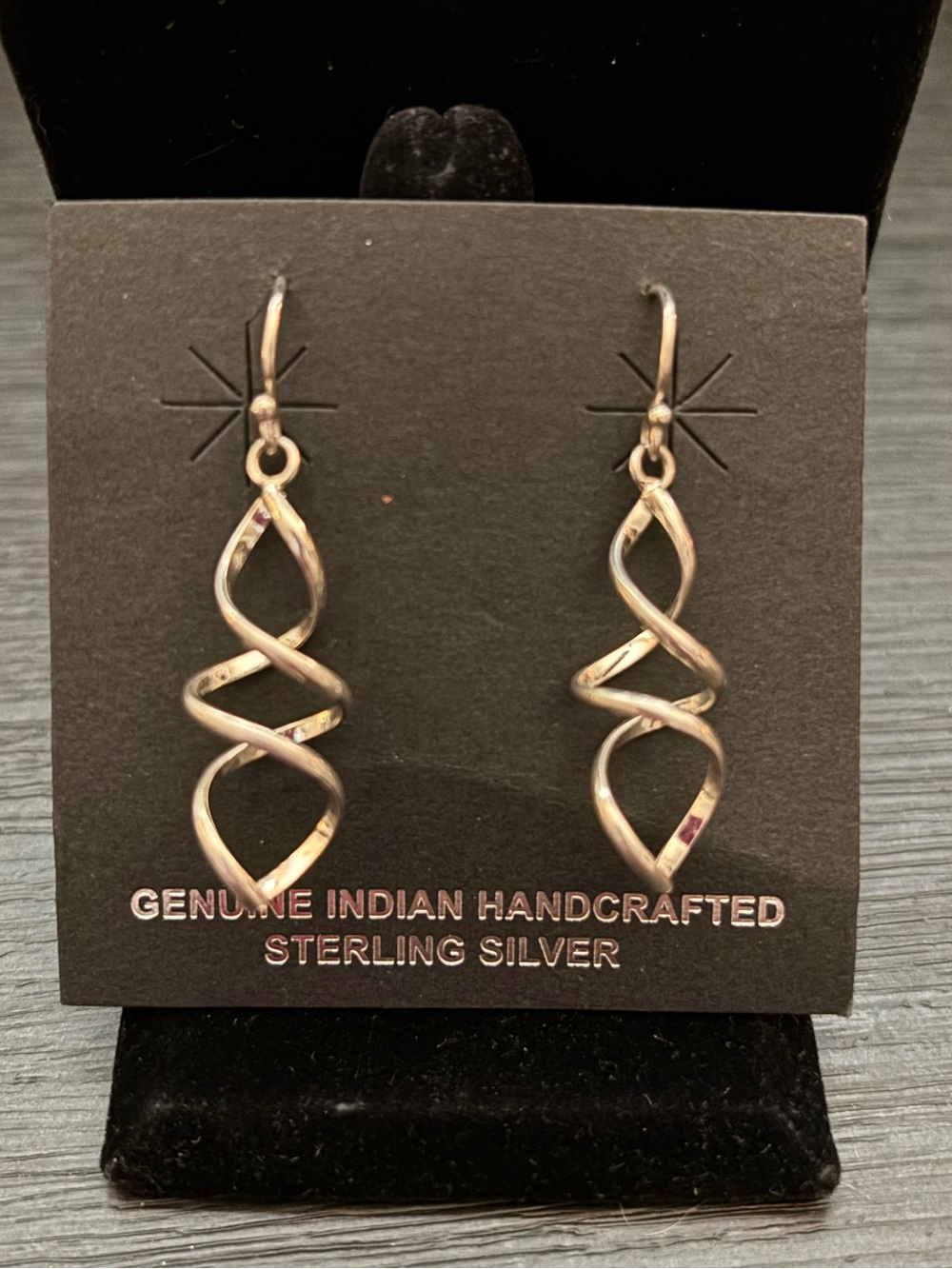 Navajo, sterling silver dangle earrings